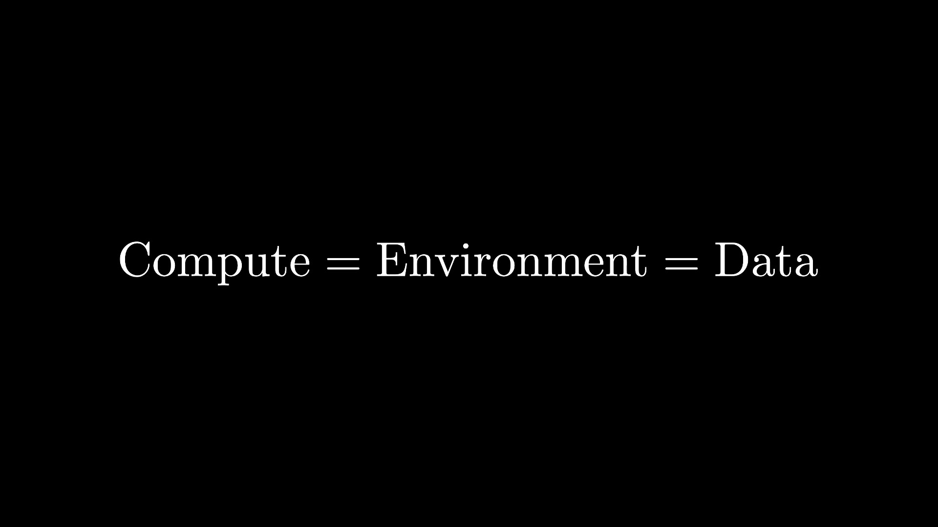 Compute = Environment = Data：机器人版的供给侧等式