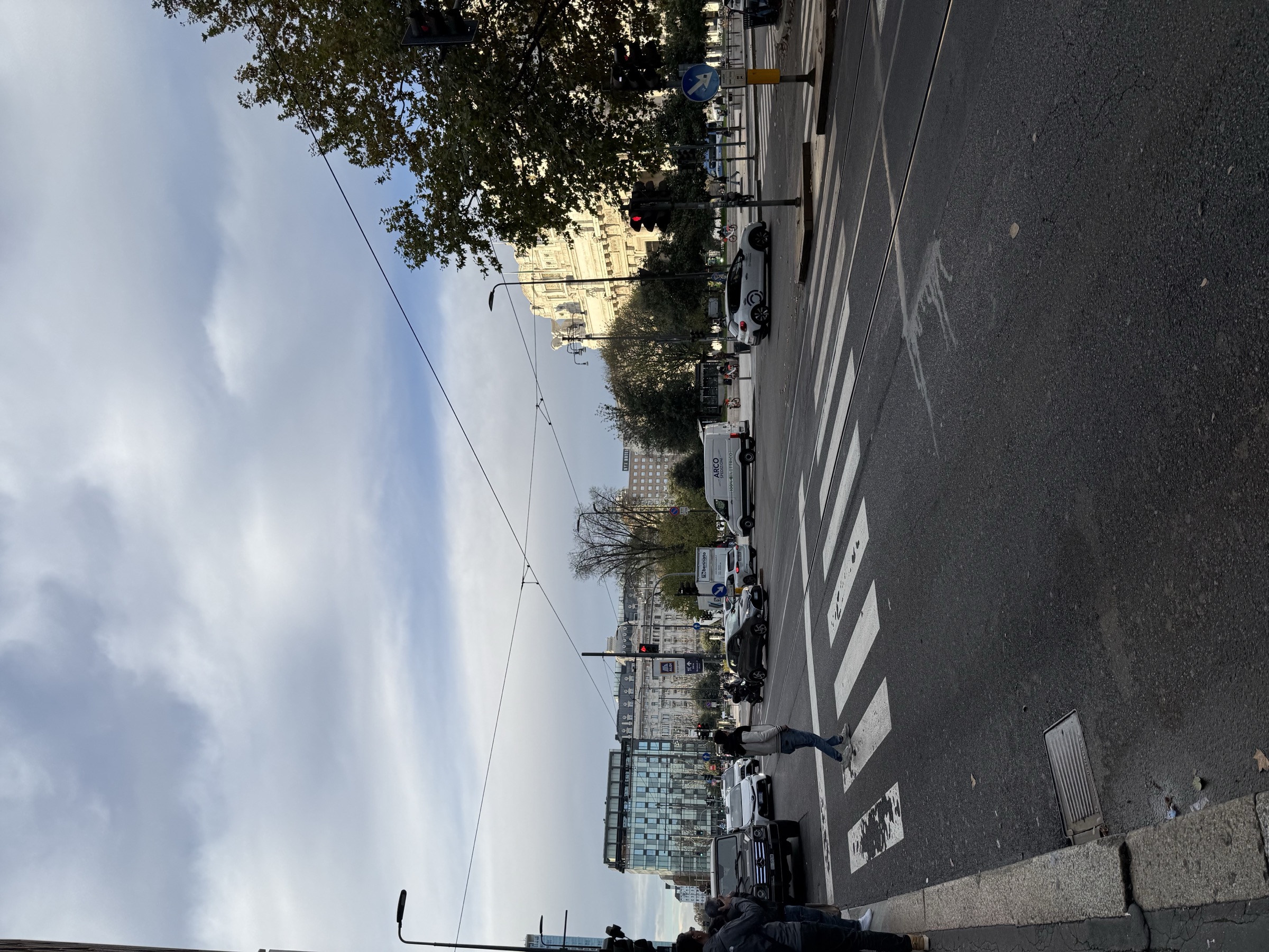 米兰中央车站附近的大街